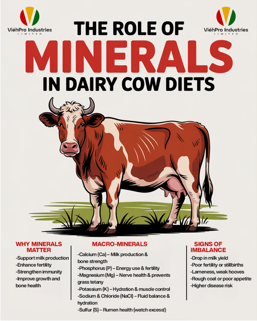 The Role of Minerals in Dairy Cow Diets: Fueling Health, Fertility & Milk Production